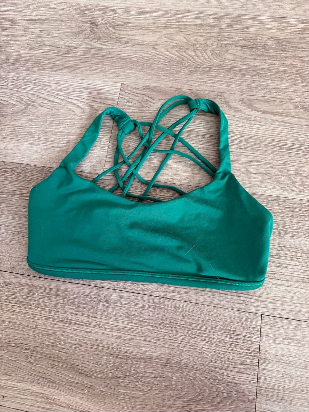 lululemon athletica Emerald Green Strappy Sports Bra